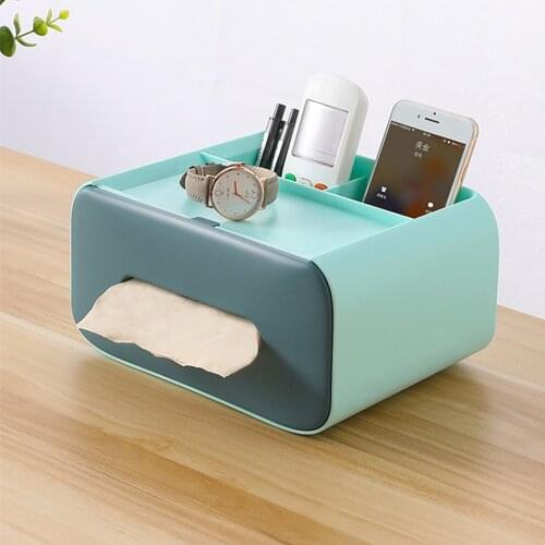 Organizer for cosmetics Desktop tissue box pumping box household living room dining room bedroom sanitary paper box storage