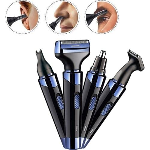 4 in 1 Rechargeable Electric Nose Hair Trimmer Removal Clipper Shaver Machine Beard Trimmer For Men Nose Hair Cutter