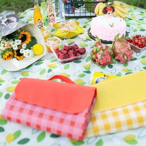 Picnic Blanket Mat Waterproof Folding Camping Mats Outdoor Plaid Beach Picnics Blanket Multiplayer Picnic Fashion Thicken Pad