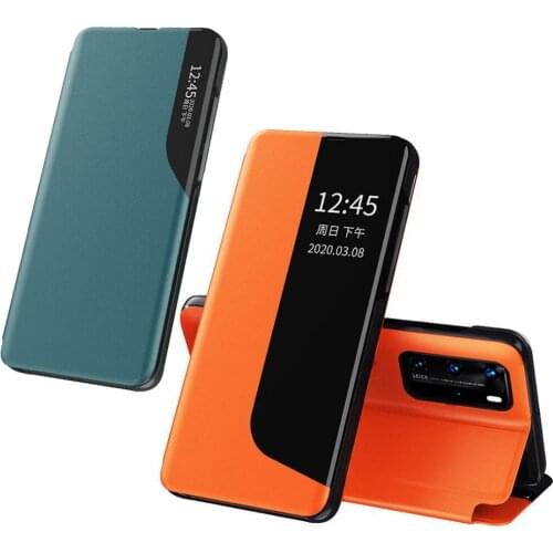 Luxury Smart leather Cases For Huawei Mate 20 Pro P40 Lite E Sleep Wake Up Flip Cover For Huawei P20 Pro P20 Lite P30 Pro 2019