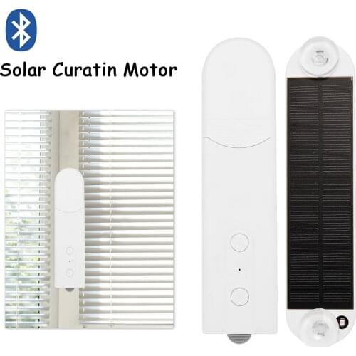 Tuya Smart Curatin Solar Panel Curtain Opener Smart Home Automation Smart Electric Motor Drive App Wireless Control Bluetooth