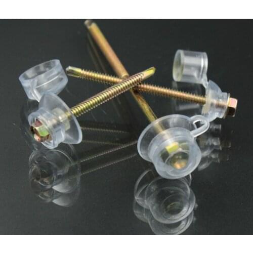 Drilling screw PVC Transparent cap cover washer gasket water proof PC board outdoor warehouse canopy rainshed platform awning