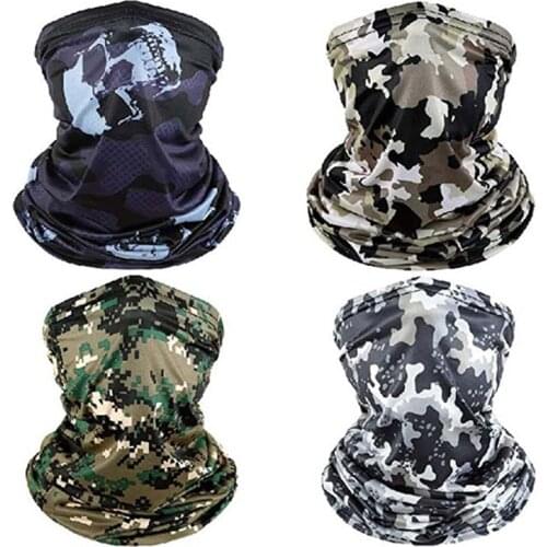 Outdoor Sport Bandana Camouflage Scarf Fishing Cycling Tactical Hiking Elastic Cover Neck Gaiter Bike Face Headband Scarf Men