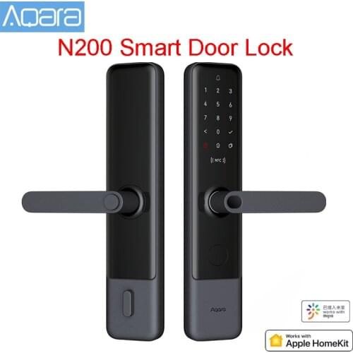 New Aqara N200 Smart Door Lock Fingerprint Bluetooth Password NFC Unlock Works with Mijia HomeKit Miband