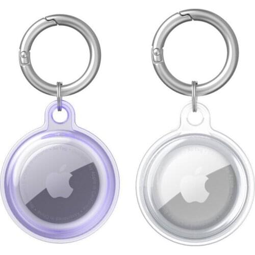 TPU Waterproof Clear Air Tag Keychain Soft Protector Cover Shockproof Anti-scratch Anti-fall Protective Case Key Holder Air Tags