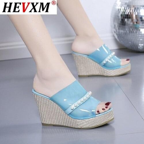 2021 New Wedge Heel Sandal for Ladies High Heel Platform Eye Open Toe Cool Slipper Summer Sandal for Women SZIE 41 42