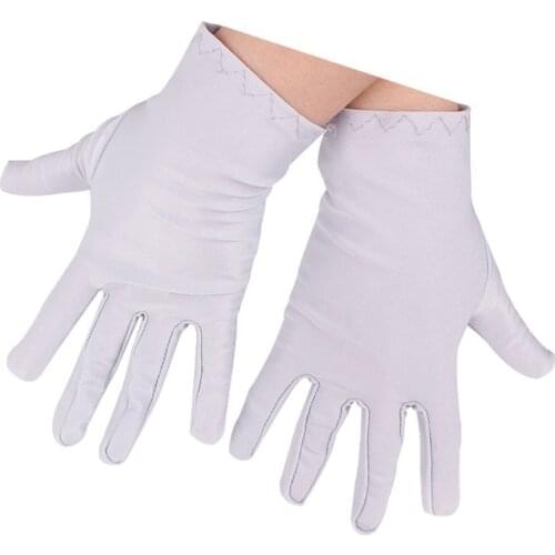 1Pair Spring Summer Nylon Gloves Men Women Unisex Etiquette Thin Short Gloves 2XPC