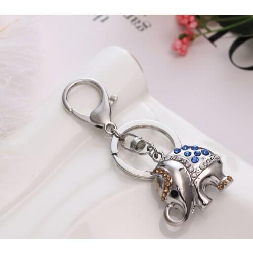 2018 NoEnName_Null Cute fashion sky blue elephant bag keychain birthday party gift free shipping