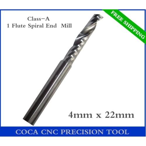 4mm*22mm,Freeshipping CNC Solid carbide woodworking router bit,Tungsten Class-A1 Flute end mill,MDF,PVC,Acrylic,milling cutter