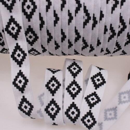 5/8" heat transfer Aztec fold over elastic, high quality foldover elastic, 100yards/roll