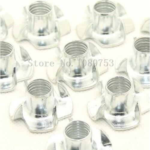 50Pcs M3 M4 M5 M6 M8 Galvanization Four Claws Nut Speaker Nut T-nut Blind Nut Ffurniture