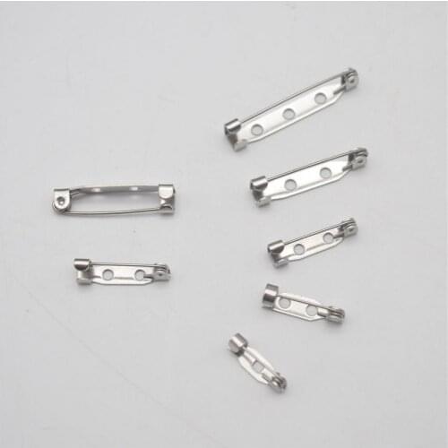 500pcs stainless steel Safety safety pin Lock Back bar Pin DIY brooch base, use for brooch and hair jewelry