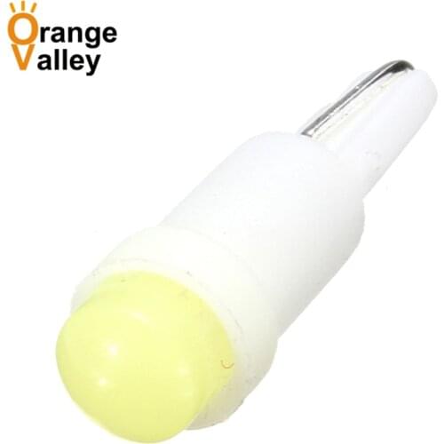 80pcs High Quality T5 COB 74 W1.2W 1 LED Car Dashboard Warning Indicator Instrument Lights Indicator Lighting DC 12V