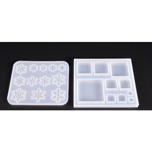 97QE Silicone Molds Snowflake Square Jewelry Mold DIY Jewellery Making Accessories UV Resin Tool