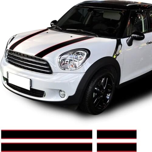 Car Hood Trunk Engine Cover Rear Line Vinyl Decal Bonnet Stripe Stickers for BMW Mini Countryman R60 Paceman R61 Clubman F54