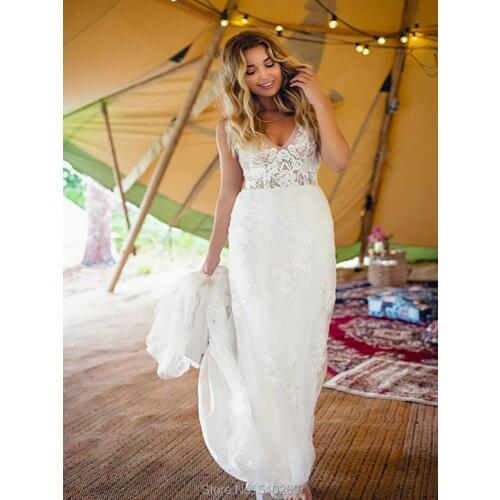 Elegant Comfortable Floral Appliques V Neck Sheer Bodice Tulle Custom Made Bridal Gowns Wedding Dress Vestido De Noiva