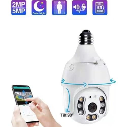 2MP WIFI E27 IP Camera Night Vision PTZ Security Camera CCTV Video Surveillance WIireless Intercom Baby Monitor