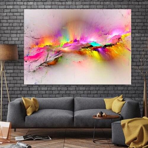 Modern Abstract Canvas Art Painting Colorful Clouds Landscape oil prints Wall Pictures For Living Room Home Decor Frameless