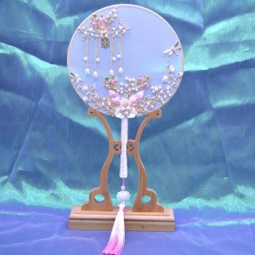 Chinese Hand-held Fan Wooden Scented Wedding Party Gift Bamboo Fan Wedding Bridal Party Decoration Handcraft