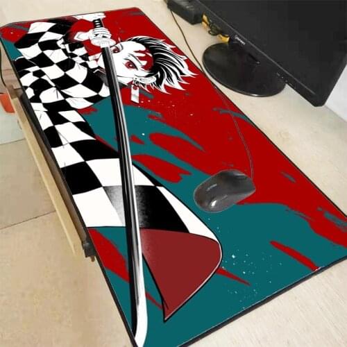 Demon Slayer Kimetsu No Yaiba Gaming RGB Illumination XXL Mouse Pad Computer Gamer Pad Large Game Mat Anime Mause for PC Laptop