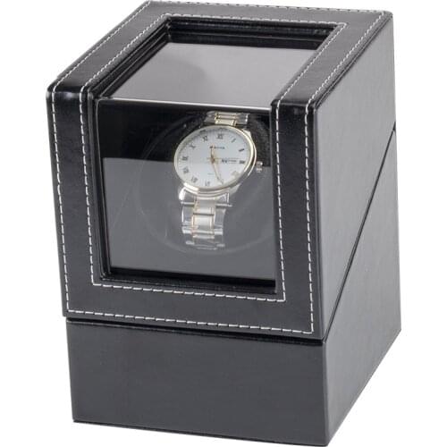 Mechanical Watch Winding Box USB Power Supply Black Motor Shaker With Acrylic Transparent Shell Display Mini Watch Winder Holder