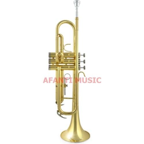 Afanti Music Bb tone / Yellow Brass / Gold Lacquer Trumpet (ATP-1381)