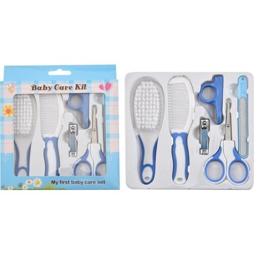 6 Pcs Newborn Baby Grooming Kit Nail Trimming Clipper Scissors Comb Infant Mannicure Set