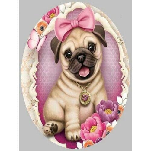 Animal Dog DIY Cross Stitch Embroidery 11CT Kits Needlework Craft Set Printed Canvas Home Decoration On Sale For Living Room