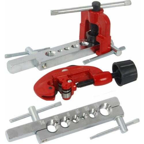 3-28mm Tube Cutter Flaring Tool Kit Manual Pipe Expander Metric/Inch Expansion Mouthparts Device for Copper Tube Flaring Tools
