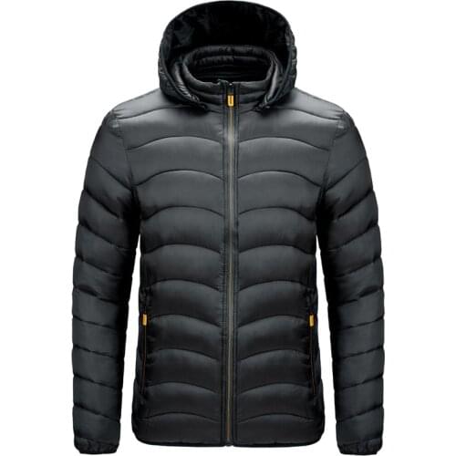 2021 new cotton coat lightweight hooded detachable ribbed quilted jacket autumn and winter casual mens down jacket