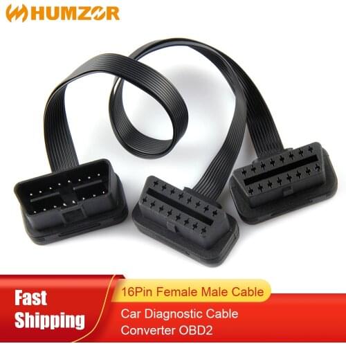 OBD2 OBD 16Pin Female Extension Opening Cable Car Diagnostic Interface Connector OBD II Female Converter OBD2 Male Cable