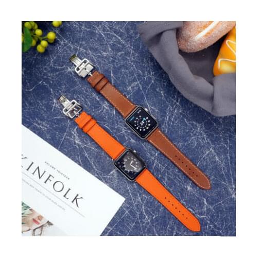 Genuine Leather Wrist Strap For Apple Watch Series 4 Bracelet Watch Band For Apple Watch Band Series 1 2 3 iWatch herm Straps