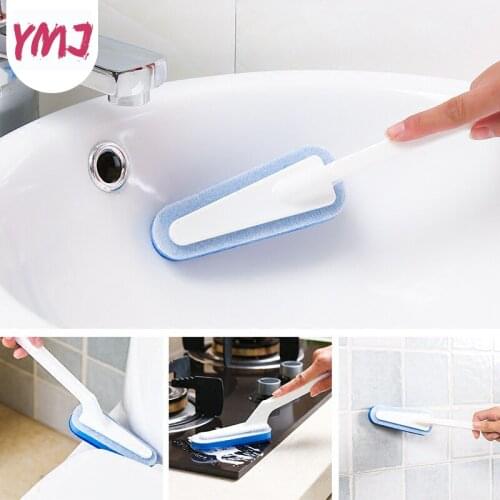 Hand-held Magic Sponge Cleaning Brush Bath Brush Ceramic Tile Kitchen Descaling Pot Brush Toilet Floor Brush Replaceable Sponge
