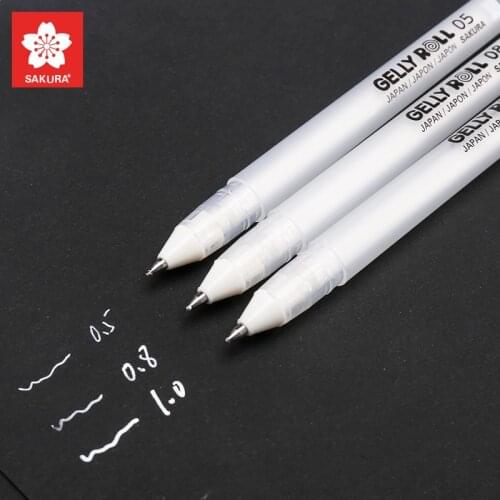 Sakura 3pcs Gelly Roll Classic Highlight Pen Gel Ink Pens Bright White Pen Highlight Markers Color Highlighting