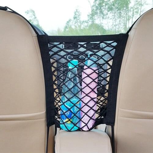 Universal Elastic Mesh Net Bag Car Organizer Seat Back Storage Net Holder Car Styling For BMW Mini Cooper One S JCW Accessories