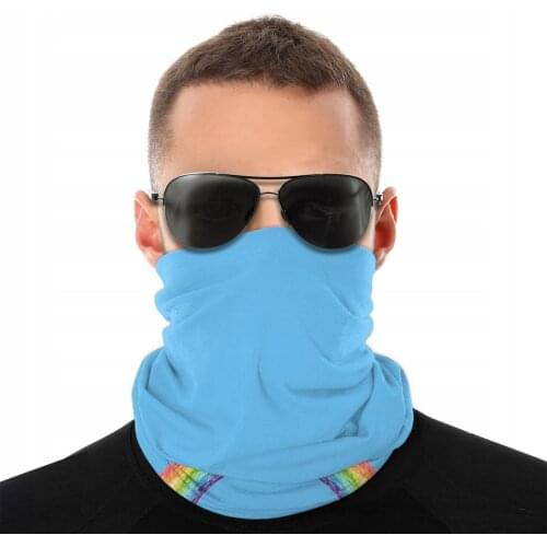 Rainbow And Blue Sky Scarf Neck Face Mask Unisex Fashion Neck Warmer Balaclava Bandanas Dustproof Headband Outdoor Hiking