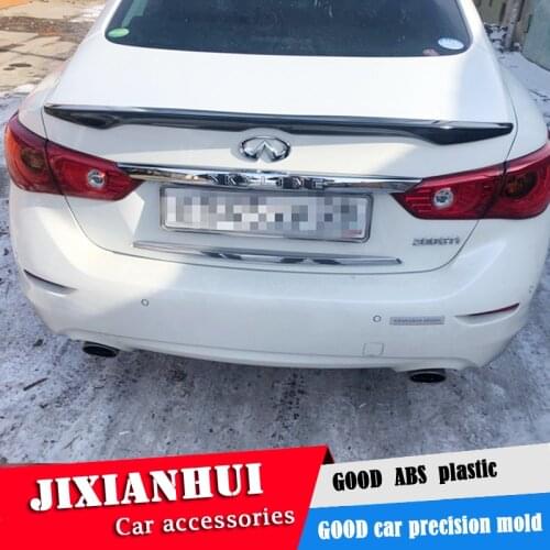 For Infiniti Q50 Spoiler 2014-2017 Infiniti Q50 Spoiler 2GJK ABS plastic Material Car Rear Wing Color Rear Spoiler