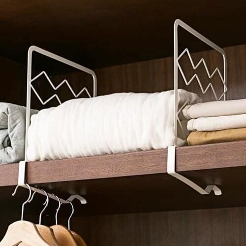 Home Closet Shelf Dividers Wardrobe Partition Shelves Divider Clothes Wire Shelving High Quality Home Decorative