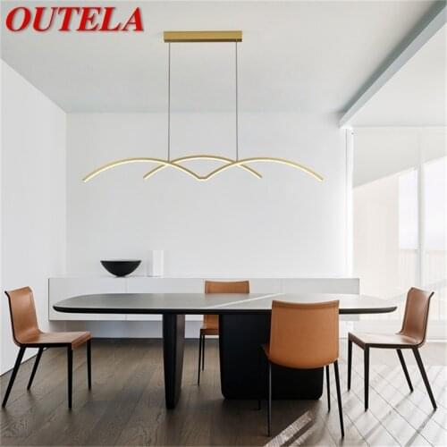 OUTELA Nordic LED Pendant Light Contemporary Gold Lamp Fixtures Decorative For Home Dining Room
