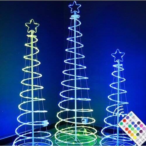 Telescopic Christmas Tops led Christmas Decoration Addressable WS2812B Christmas Tree Garden Tree Decoration Christmas Gifts