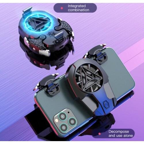 2021 New Universal Mobile Phone USB Game Cooler System Cooling Fan Gamepad Holder Stand Radiator For iPhone Huawei Samsung