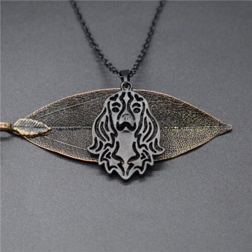 4 Colors New Cavalier King Charles Charm Necklace Trendy Metal Dog Jewellery Cavalier King Charles Pendant Necklace Women