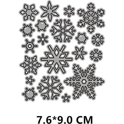 2021 New Winter Snowflakes Cutting Dies DIY Scrapbooking Embossing Paper Photo Frame Stamps Crafts Template Mould Stencils
