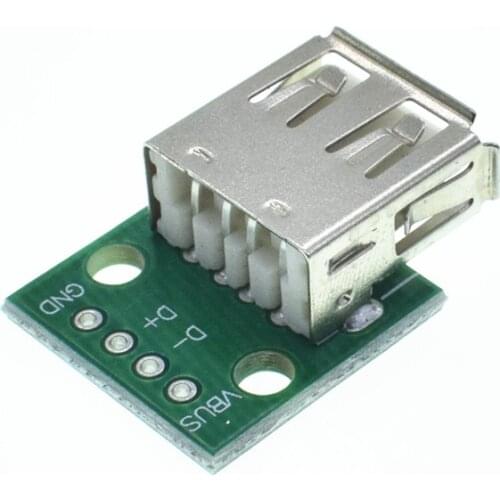 5pcs Type A Female USB To DIP 2.54mm PCB Connector Female USB PCB Board Connector USB PCB Socket USB Connector