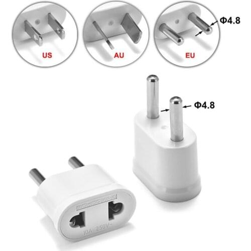 500pcs US KR EU Plug Power Adapter Japan US to EU European Travel Adapter Australian Electrical Plug Converter Power Socket