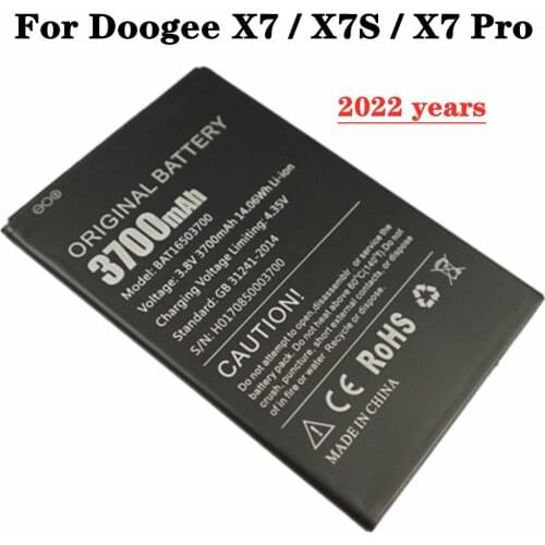 Original New Battery For Doogee X7 Pro Battery 3700mAh Polymer Li-ion Batteries For Doogee X7 X7S BAT16503700