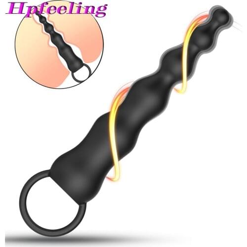 Anal Vibrator Sex Toy for Women Anal Beads Vibrators Gay Prostate Massage Smooth Butt Silicone but plugs Sex Toys for Couple