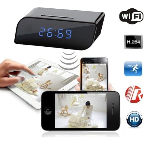 V380 Mini Wireless Network Wifi HD 1080P Alarm Clock Night Vision Smart Home Security Surveillance Camera Remote Monitoring