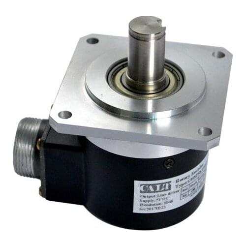 CALT Square frange 15mm Solid keyway shaft incremental rotary servo Spindle encoder 5V line driver out GHSF58 CNC system