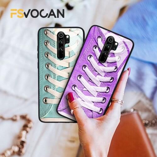 Sneakers Pattern Phone Case For Xiaomi POCO X3 NFC M3 F3 5G Redmi Note 10 9 8 Pro Max 8T 10S 9S 8A 9A 9C Shoes Lace Sports Cover